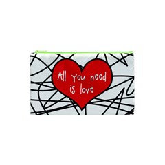 Love Abstract Heart Romance Shape Cosmetic Bag (xs) by Nexatart