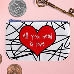 Love Abstract Heart Romance Shape Large Coin Purse by Nexatart