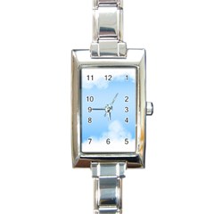 Sky Cloud Blue Texture Rectangle Italian Charm Watch by Nexatart