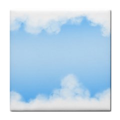 Sky Cloud Blue Texture Tile Coasters by Nexatart