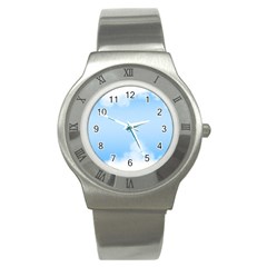 Sky Cloud Blue Texture Stainless Steel Watch by Nexatart