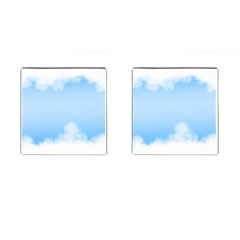 Sky Cloud Blue Texture Cufflinks (square) by Nexatart