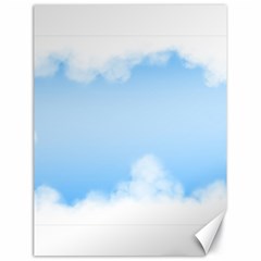 Sky Cloud Blue Texture Canvas 18  X 24   by Nexatart