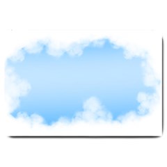 Sky Cloud Blue Texture Large Doormat  by Nexatart