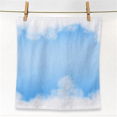 Sky Cloud Blue Texture Face Towel by Nexatart