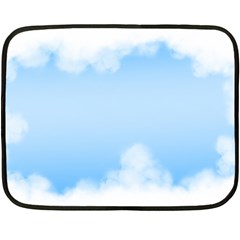 Sky Cloud Blue Texture Fleece Blanket (mini) by Nexatart