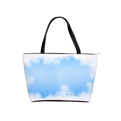 Sky Cloud Blue Texture Shoulder Handbags by Nexatart