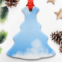 Sky Cloud Blue Texture Ornament (christmas Tree)  by Nexatart