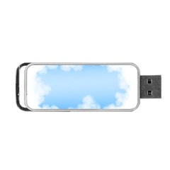 Sky Cloud Blue Texture Portable Usb Flash (one Side) by Nexatart