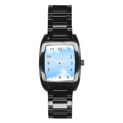 Sky Cloud Blue Texture Stainless Steel Barrel Watch by Nexatart