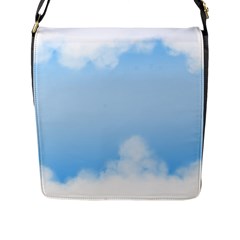 Sky Cloud Blue Texture Flap Messenger Bag (l)  by Nexatart