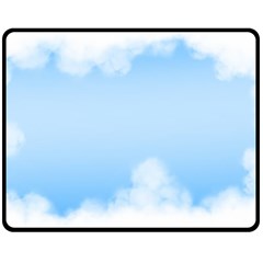 Sky Cloud Blue Texture Double Sided Fleece Blanket (medium)  by Nexatart