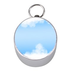 Sky Cloud Blue Texture Mini Silver Compasses by Nexatart