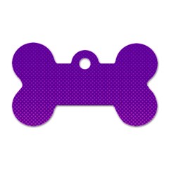 Halftone Background Pattern Purple Dog Tag Bone (one Side) by Nexatart