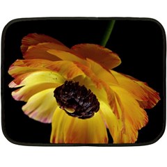 Ranunculus Yellow Orange Blossom Double Sided Fleece Blanket (mini)  by Nexatart