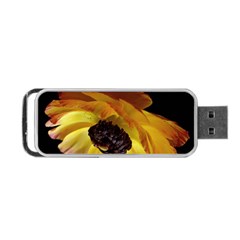 Ranunculus Yellow Orange Blossom Portable Usb Flash (two Sides) by Nexatart