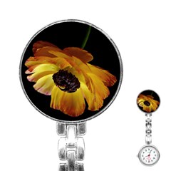 Ranunculus Yellow Orange Blossom Stainless Steel Nurses Watch by Nexatart