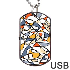 Abstract Background Abstract Dog Tag Usb Flash (one Side) by Nexatart