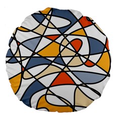 Abstract Background Abstract Large 18  Premium Flano Round Cushions by Nexatart