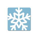 Snowflake Snow Flake White Winter Square Magnet Front