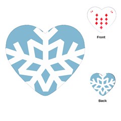 Snowflake Snow Flake White Winter Playing Cards (heart)  by Nexatart