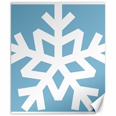 Snowflake Snow Flake White Winter Canvas 8  X 10  by Nexatart