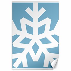 Snowflake Snow Flake White Winter Canvas 12  X 18   by Nexatart