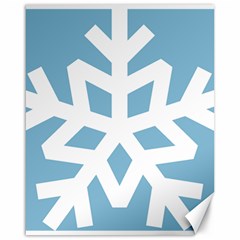 Snowflake Snow Flake White Winter Canvas 16  X 20   by Nexatart