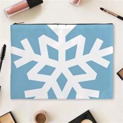 Snowflake Snow Flake White Winter Cosmetic Bag (xl) by Nexatart