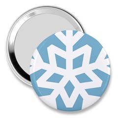 Snowflake Snow Flake White Winter 3  Handbag Mirrors by Nexatart