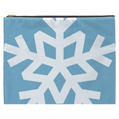 Snowflake Snow Flake White Winter Cosmetic Bag (xxxl)  by Nexatart