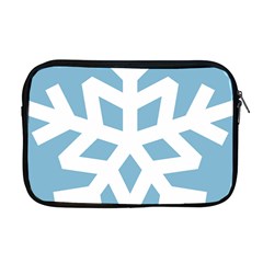 Snowflake Snow Flake White Winter Apple Macbook Pro 17  Zipper Case by Nexatart