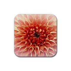 Dahlia Flower Joy Nature Luck Rubber Coaster (square) 