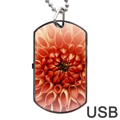 Dahlia Flower Joy Nature Luck Dog Tag Usb Flash (one Side)