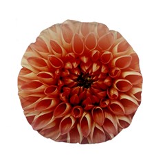 Dahlia Flower Joy Nature Luck Standard 15  Premium Flano Round Cushions by Nexatart