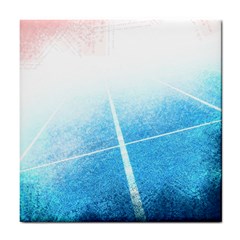 Court Sport Blue Red White Tile Coasters by Nexatart