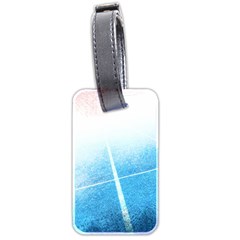 Court Sport Blue Red White Luggage Tags (two Sides) by Nexatart