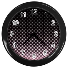 Halftone Background Pattern Black Wall Clocks (black) by Nexatart