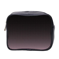 Halftone Background Pattern Black Mini Toiletries Bag 2-side by Nexatart