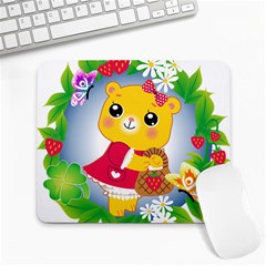 Bear Strawberries Large Mousepads by Nexatart