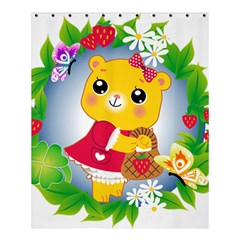 Bear Strawberries Shower Curtain 60  X 72  (medium)  by Nexatart