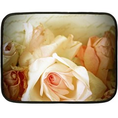 Roses Vintage Playful Romantic Fleece Blanket (mini) by Nexatart