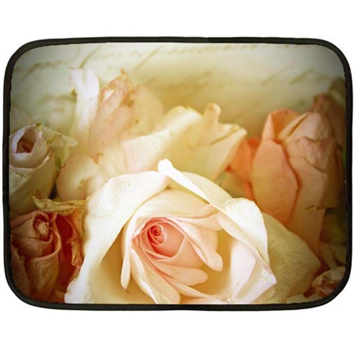 Roses Vintage Playful Romantic Fleece Blanket (Mini)