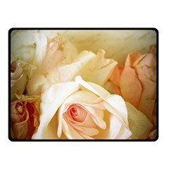 Roses Vintage Playful Romantic Fleece Blanket (small) by Nexatart