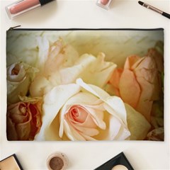 Roses Vintage Playful Romantic Cosmetic Bag (xxxl)  by Nexatart