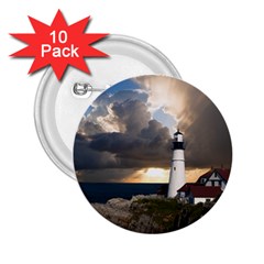 Lighthouse Beacon Light House 2.25  Buttons (10 pack) 