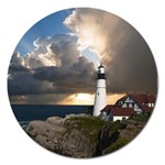 Lighthouse Beacon Light House Magnet 5  (Round) Front