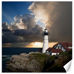 Lighthouse Beacon Light House Canvas 16  X 16   by Nexatart