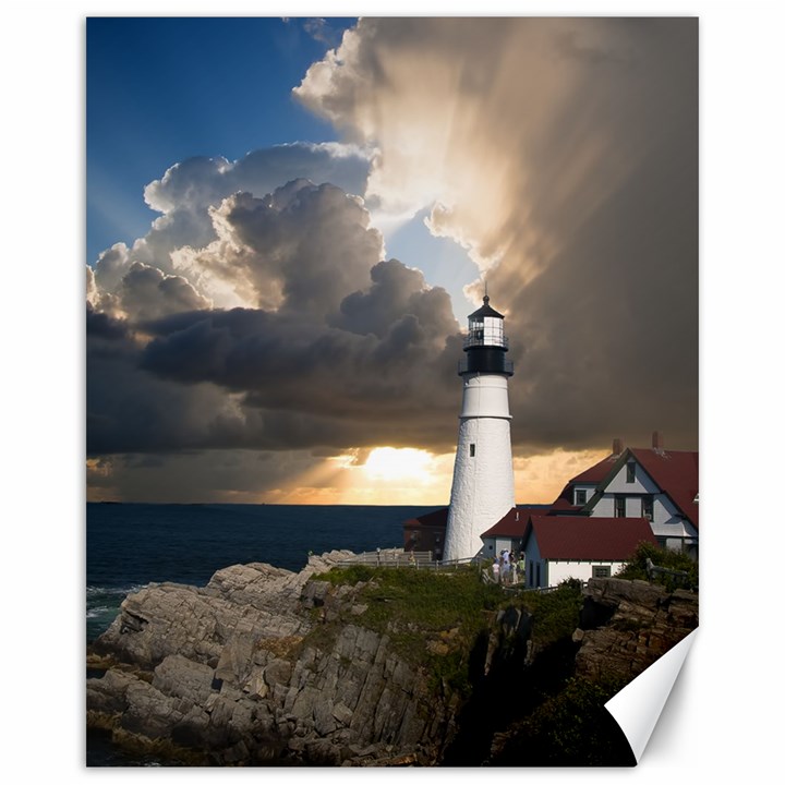 Lighthouse Beacon Light House Canvas 16  x 20  