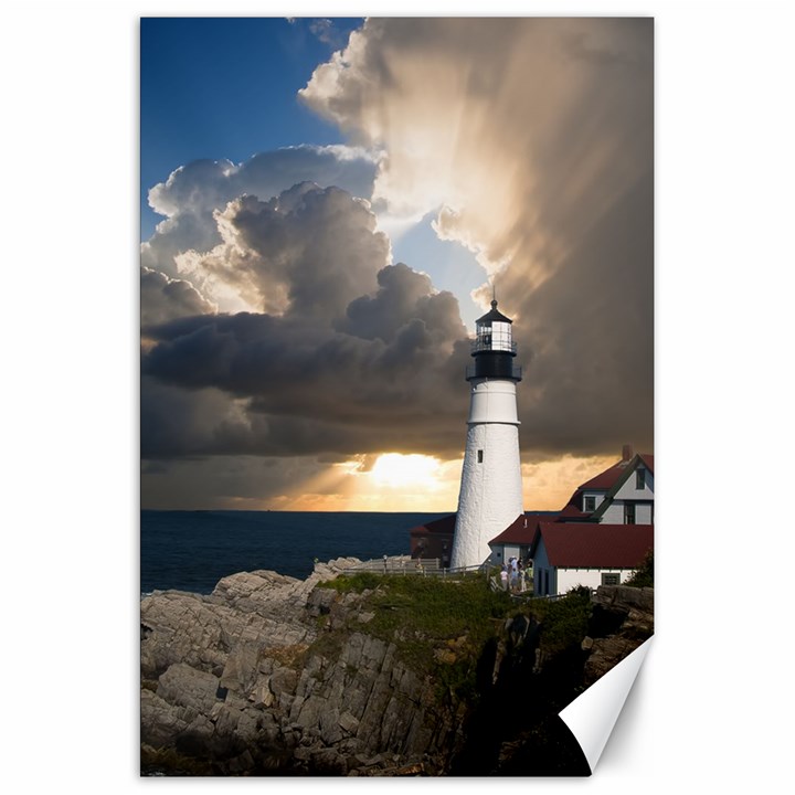 Lighthouse Beacon Light House Canvas 20  x 30  